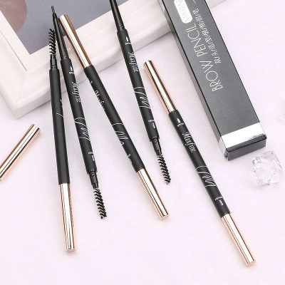 Professional Makeup Eyebrow Pencil Perfectly Defined Retractable Long-Wear Micro Soft Slim Eyebrow Pen with Brush