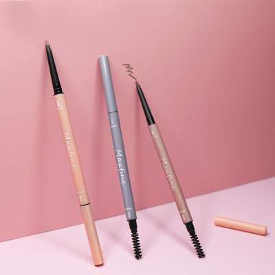 Double-end Skinny Automatic Custom Slim Eyebrow Pencil With Brush